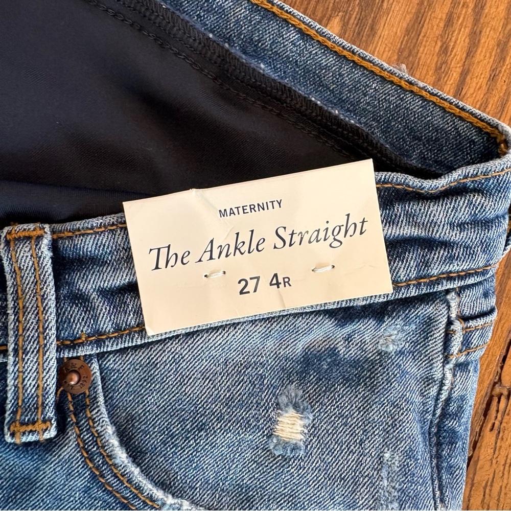 Abercrombie Maternity & Fitch Light Blue Straight Leg Jeans - Picture 5 of 5